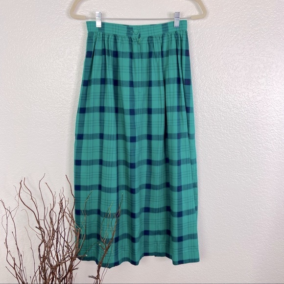 VINTAGE Plaid Maxi Skirt - Picture 2 of 6